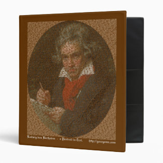 Beethoven text portrait binder