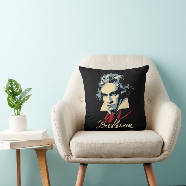 Beethoven Throw Pillow (Chair)