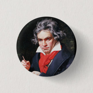 Beethoven writing 1 inch round button