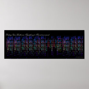 Beethoven's 9th Symphony Visualization Poster
