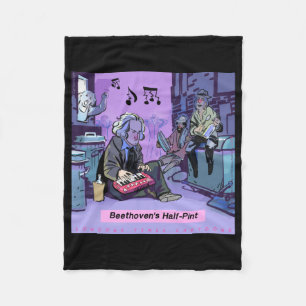 Beethoven's Half Pint Funny Fleece Blanket