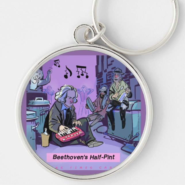 Beethoven's Half Pint Funny Gift Keychain (Front)
