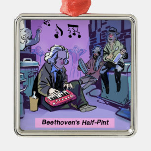Beethoven's Half Pint Funny Gift Metal Ornament