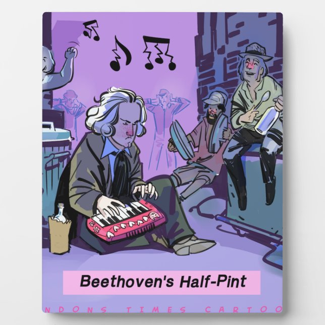 Beethoven's Half Pint Funny Gift Plaque (Front)