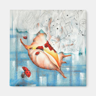 beetle and shellfish magnet