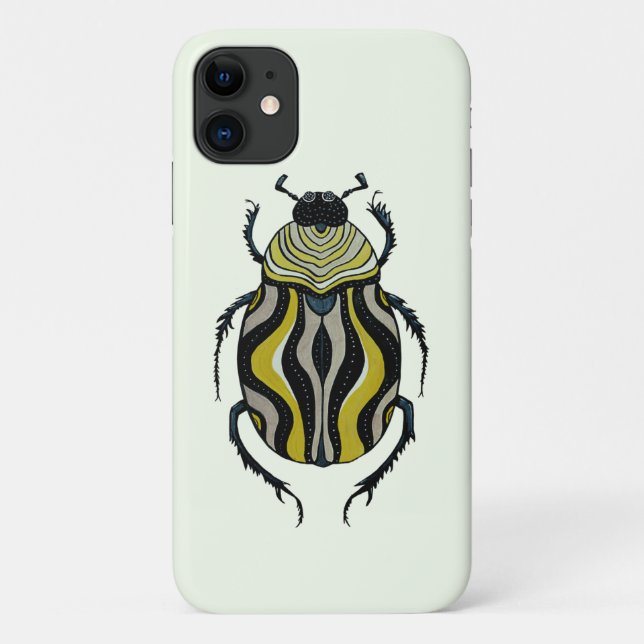 Beetle Art Ink Drawing Insect Lover Case-Mate iPhone Case (Back)