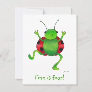 beetle birthday invitation