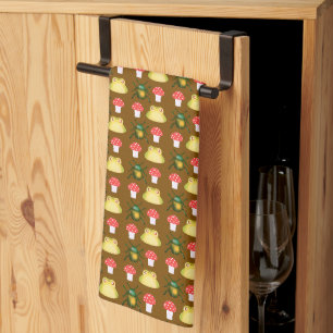 Beetle Bug, Frog And Mushroom Kitchen Towel