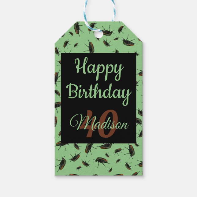 Beetle Bug Gift Tags - Personalization Optional (Front)