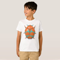 Beetle bug insect cute orange and teal