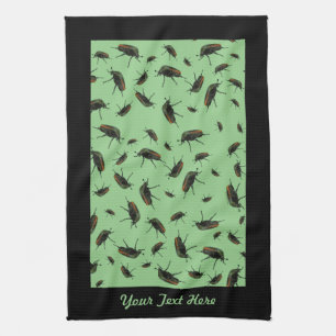 Beetle Bug Kitchen Towel Optional Personalization