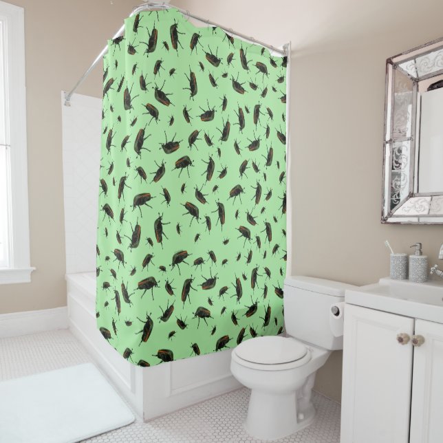 Beetle Bug Shower Curtain (In Situ)