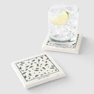 Beetle Bug Stone Coaster - Personalized Option