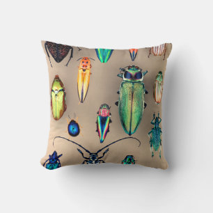 Beetle Collection Throw Pillow