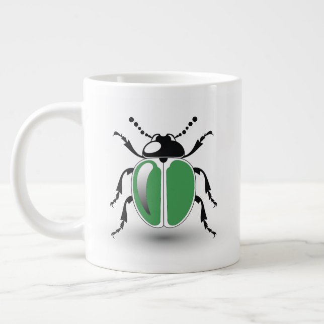 Beetle Delight Jumbo Coffee Mug (Left)