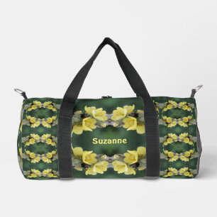 Beetle On Mullein Flower Abstract Personalized Duffle Bag