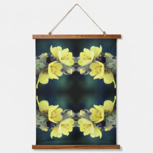 Beetle On Wild Mullein Flower Abstract Hanging Tapestry