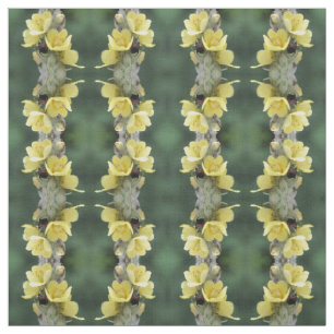 Beetle On Wild Mullein Flower Fabric