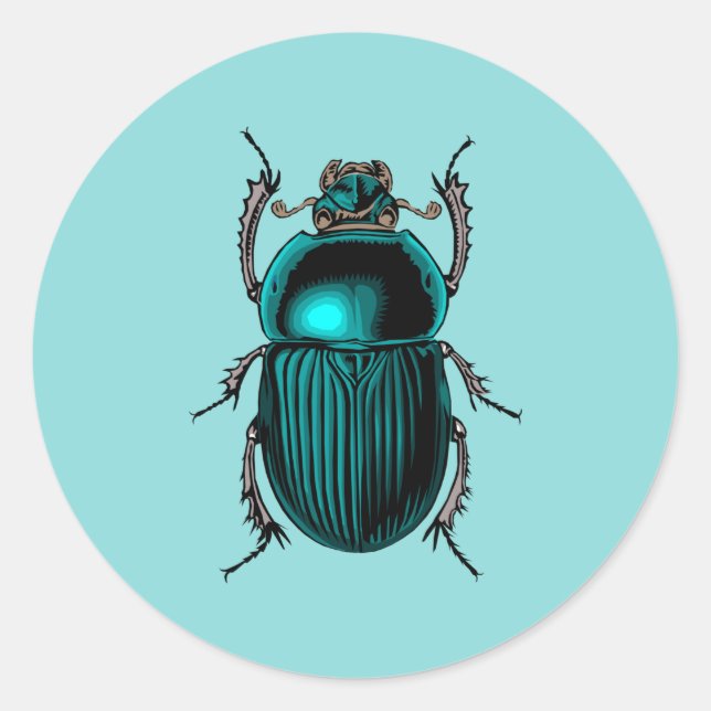 Beetle Scarab Sticker (Front)