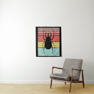 BEETLE VINTAGE INSECT TAPESTRY