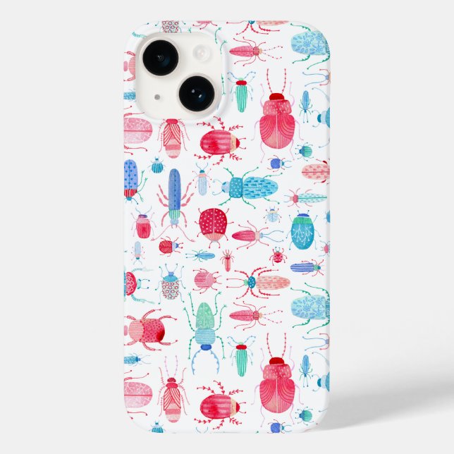 Beetle Watercolor Case-Mate iPhone Case (Back)