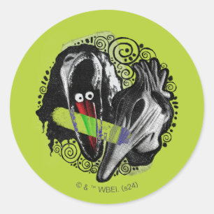 Beetlejuice   Adam & Barbara Scary Classic Round Sticker