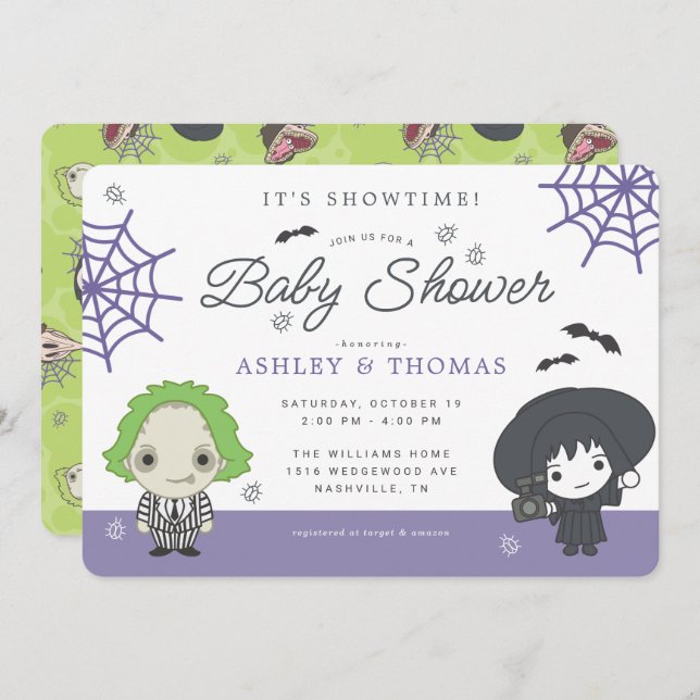 Beetlejuice Baby Shower Invitation (Front/Back)