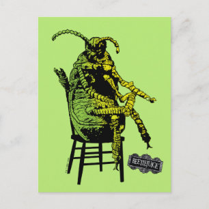 Beetlejuice Beetle in Chair Postcard