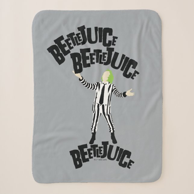 Beetlejuice Beetlejuice Beetlejuice Sherpa Blanket (Front)