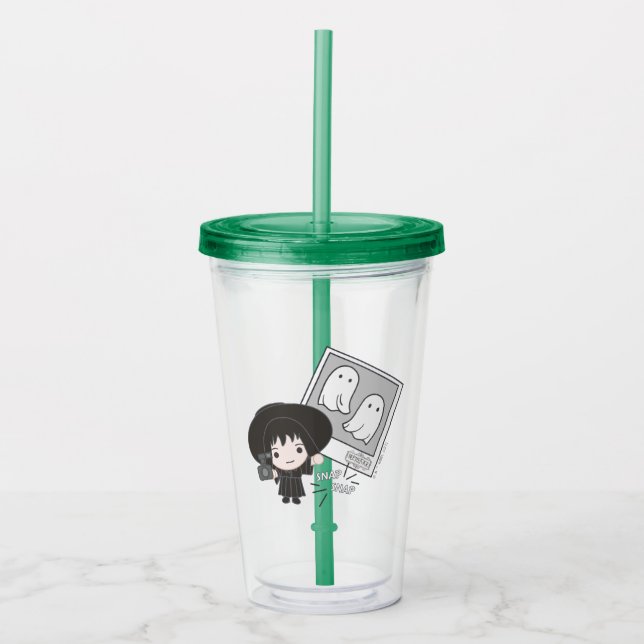 Beetlejuice | Chibi Lydia Ghost Photography Acrylic Tumbler (Front)