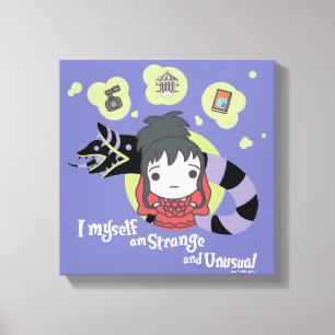Beetlejuice   Chibi Lydia "Strange and Unusual" Canvas Print