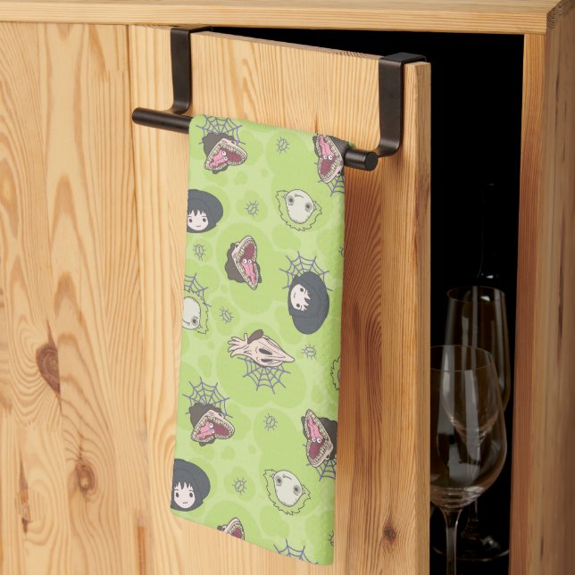 Beetlejuice | Cute Chibi Toss Pattern Kitchen Towel (Thirds Fold)