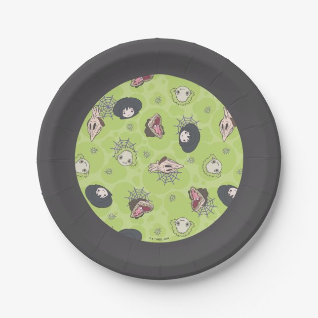 Beetlejuice | Cute Chibi Toss Pattern Paper Plate (Front)