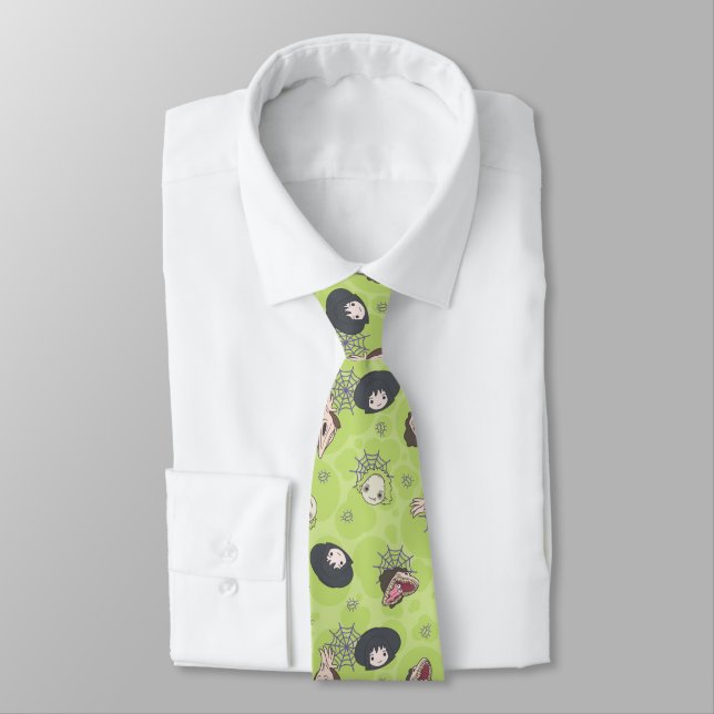 Beetlejuice | Cute Chibi Toss Pattern Tie (Tied)