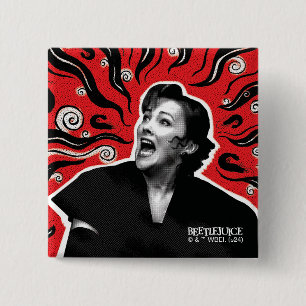 Beetlejuice   Delia Deetz 2 Inch Square Button