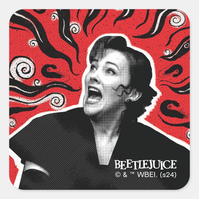 Beetlejuice | Delia Deetz Square Sticker (Front)
