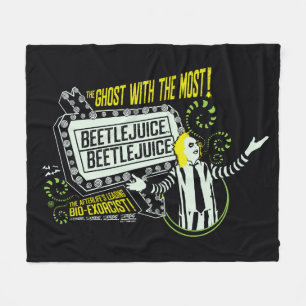 Beetlejuice   "Ghost With The Most" Marquee Fleece Blanket