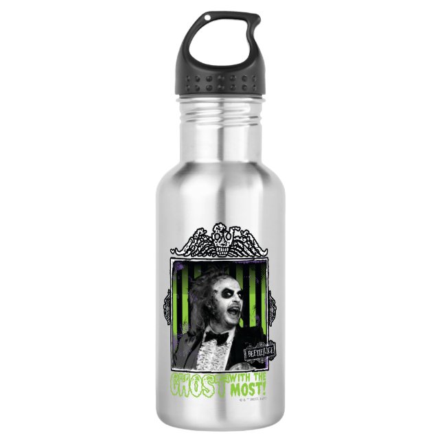 Beetlejuice | "Ghost With The Most" Portrait 532 Ml Water Bottle (Front)