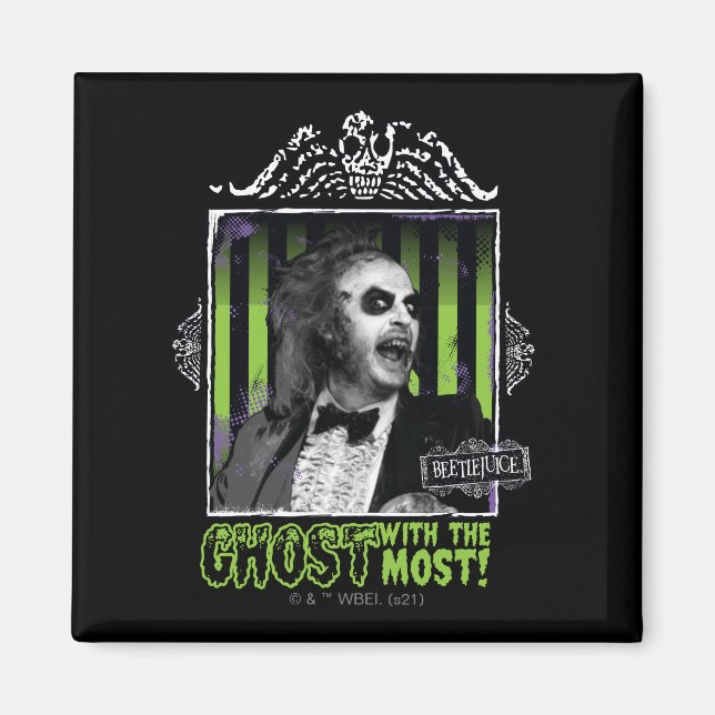 Beetlejuice | "Ghost With The Most" Portrait Magnet (Front)