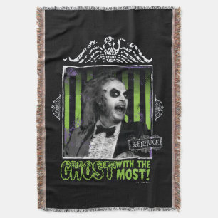 Beetlejuice "Ghost With The Most" Portrait Throw Blanket