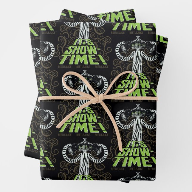 Beetlejuice | It's Show Time! Wrapping Paper Sheet (In situ)