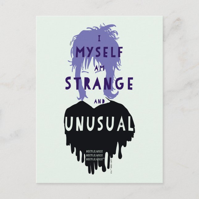 Beetlejuice | Lydia "Strange and Unusual" Graphic Postcard (Front)