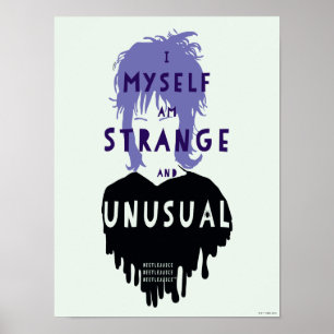 Beetlejuice Lydia "Strange and Unusual" Graphic Poster