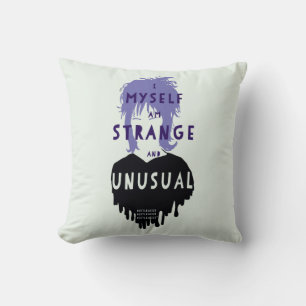 Beetlejuice   Lydia "Strange and Unusual" Graphic Throw Pillow