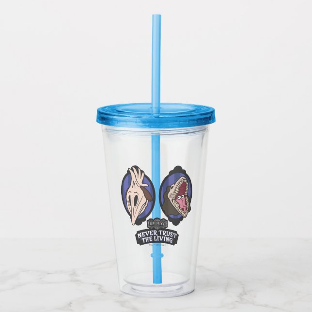 Beetlejuice | Maitlands "Never Trust The Living" Acrylic Tumbler (Front)