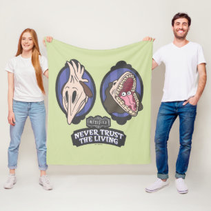 Beetlejuice Maitlands "Never Trust The Living" Fleece Blanket