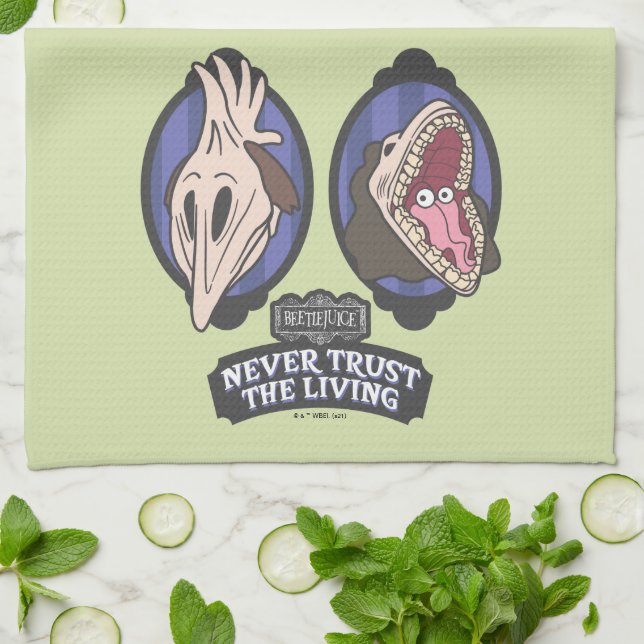 Beetlejuice | Maitlands "Never Trust The Living" Kitchen Towel (Folded)