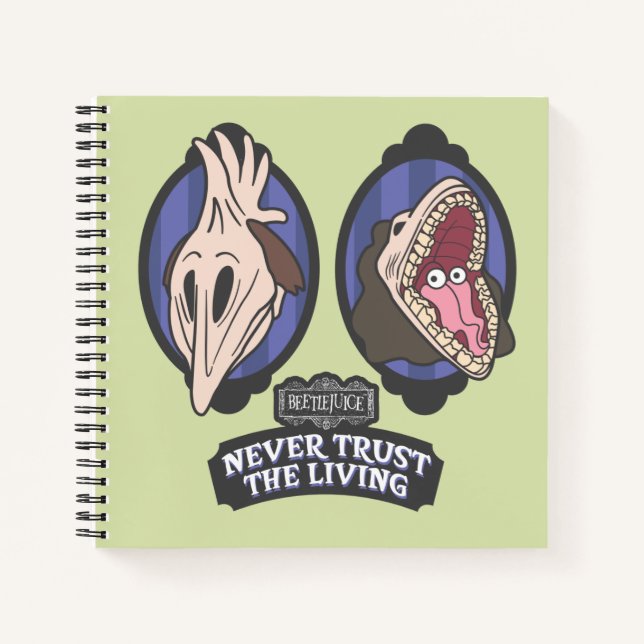 Beetlejuice | Maitlands "Never Trust The Living" Notebook (Front)