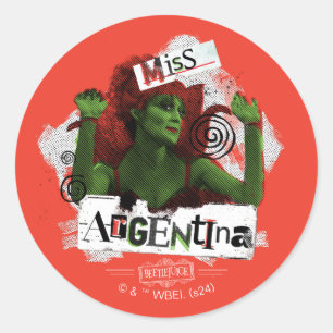 Beetlejuice   Miss Argentina Classic Round Sticker