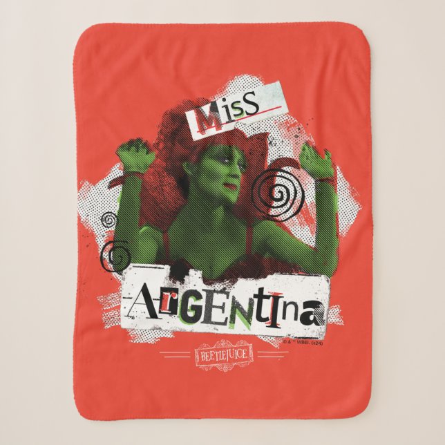 Beetlejuice | Miss Argentina Sherpa Blanket (Front)